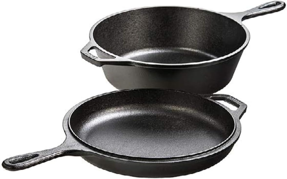 Cast Iron Skillet - Conjunto de Panelas de Ferro Fundido