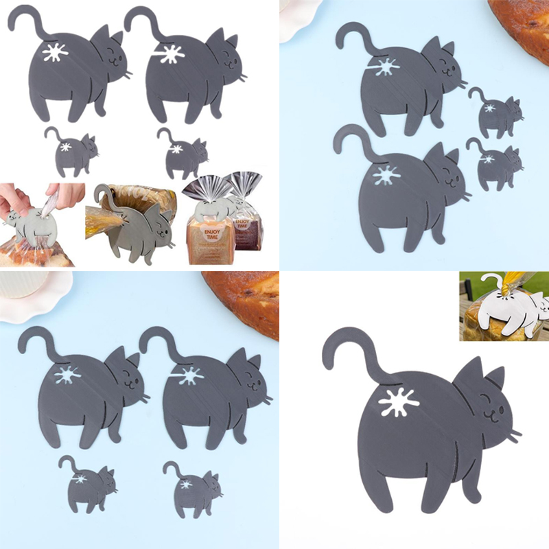 Kitchen Gadgets Novelty - 3d impresso engraçado gato pão clipe