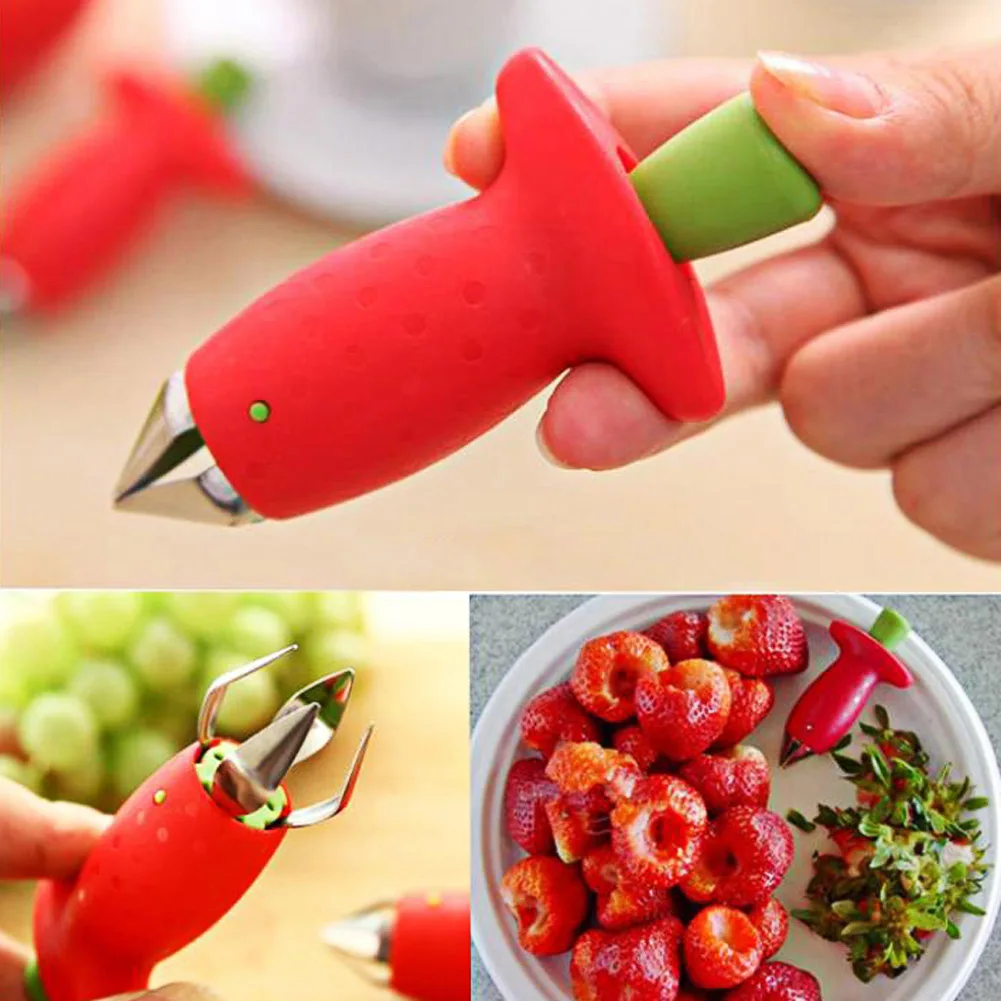 Kitchen Gadgets Novelty - Descascador de morango, cortadores de abacaxi,
