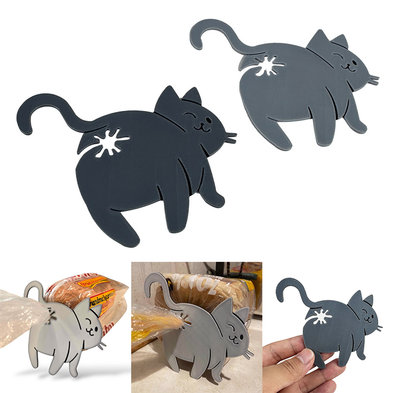 2 pçs 3d gato bunda pão saco c - Kitchen Gadgets Novelty avaliação e preço