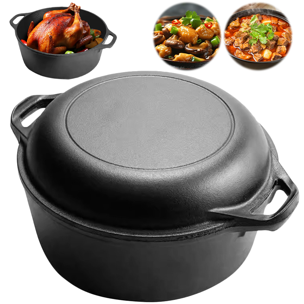 Panela de Ferro Fundido 2 em 1 - Cast Iron Skillet avaliação e preço