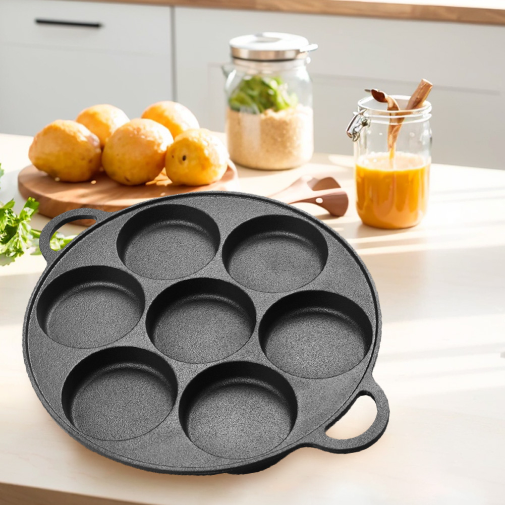 Panela de Fritura com 7 Furos  - Cast Iron Skillet avaliação e preço