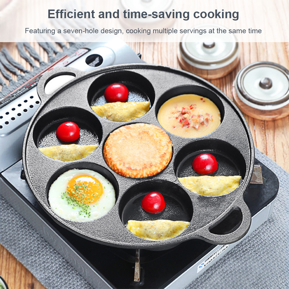 Panela de Fritura com 7 Furos  - Cast Iron Skillet avaliação e preço